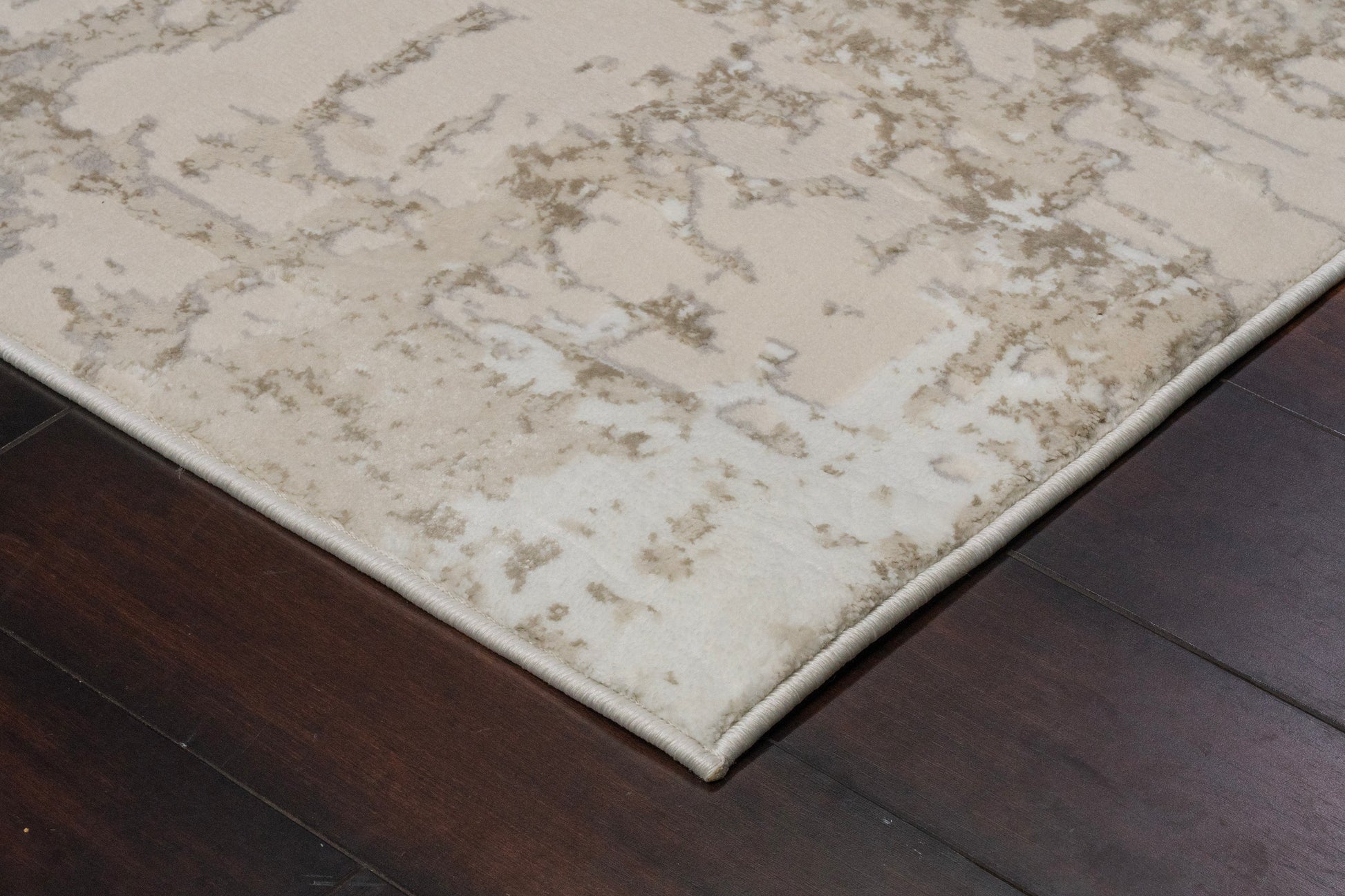 Azure Modern Ivory/Beige/Grey Abstract Medium Pile Rug