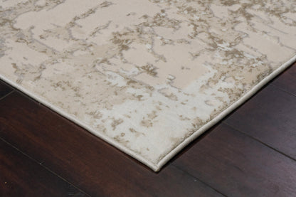 Azure Modern Ivory/Beige/Grey Abstract Medium Pile Rug