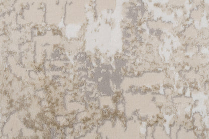 Azure Modern Ivory/Beige/Grey Abstract Medium Pile Rug