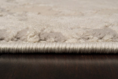Azure Modern Ivory/Beige/Grey Abstract Medium Pile Rug