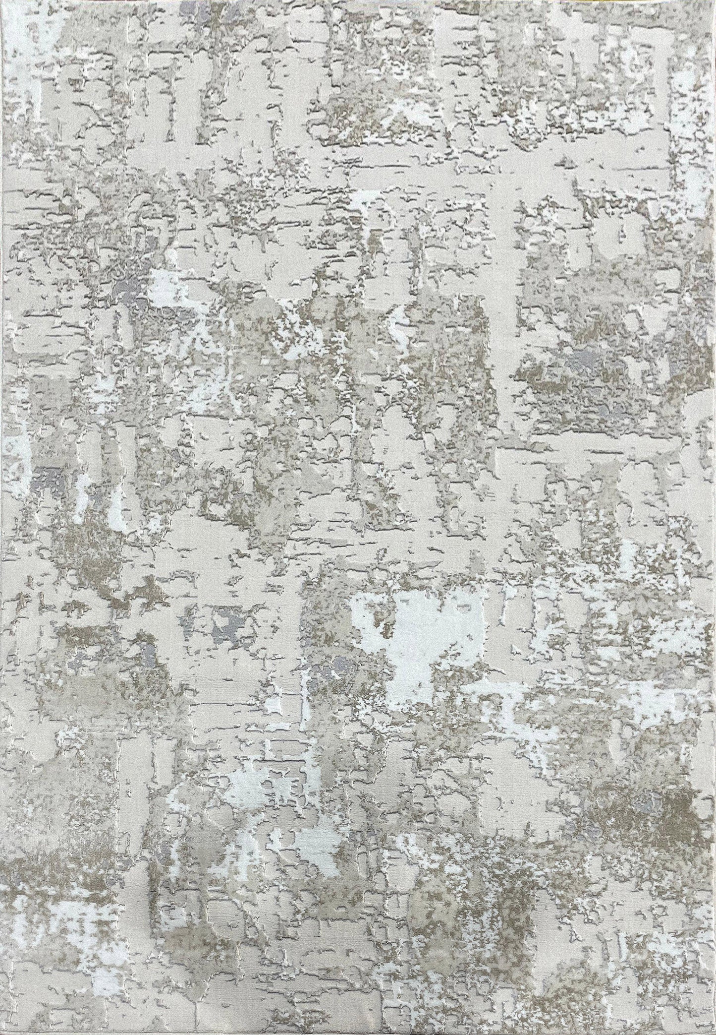 Azure Modern Ivory/Beige/Grey Abstract Medium Pile Rug