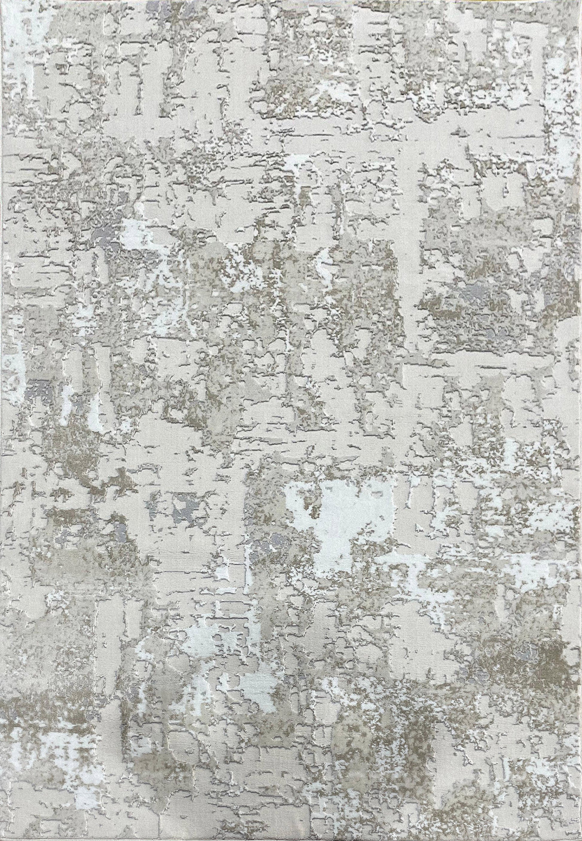Azure Modern Ivory/Beige/Grey Abstract Medium Pile Rug
