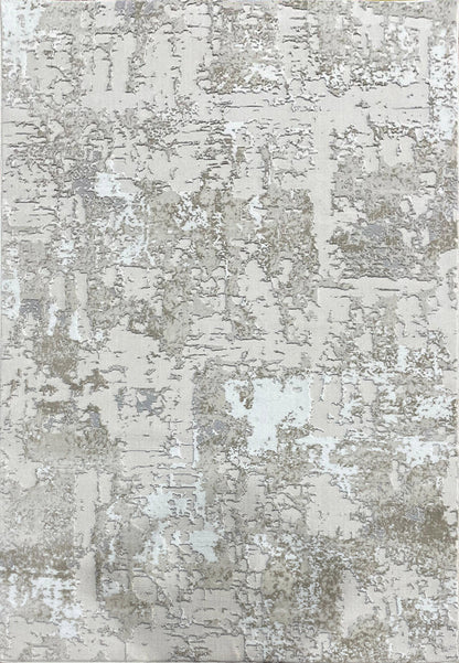 Azure Modern Ivory/Beige/Grey Abstract Medium Pile Rug
