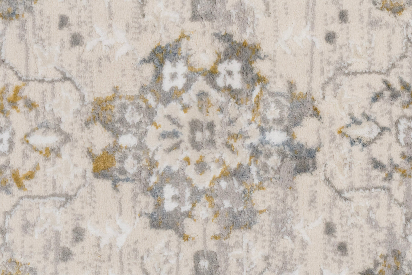 Azure Traditional Ivory/Grey/Blue Floral Medium Pile Rug