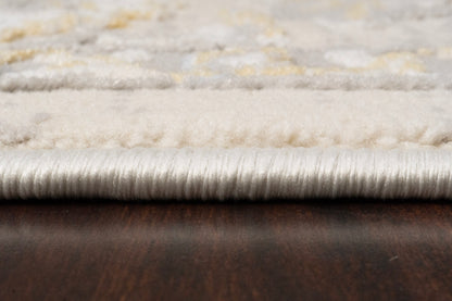 Azure Traditional Ivory/Grey/Blue Floral Medium Pile Rug