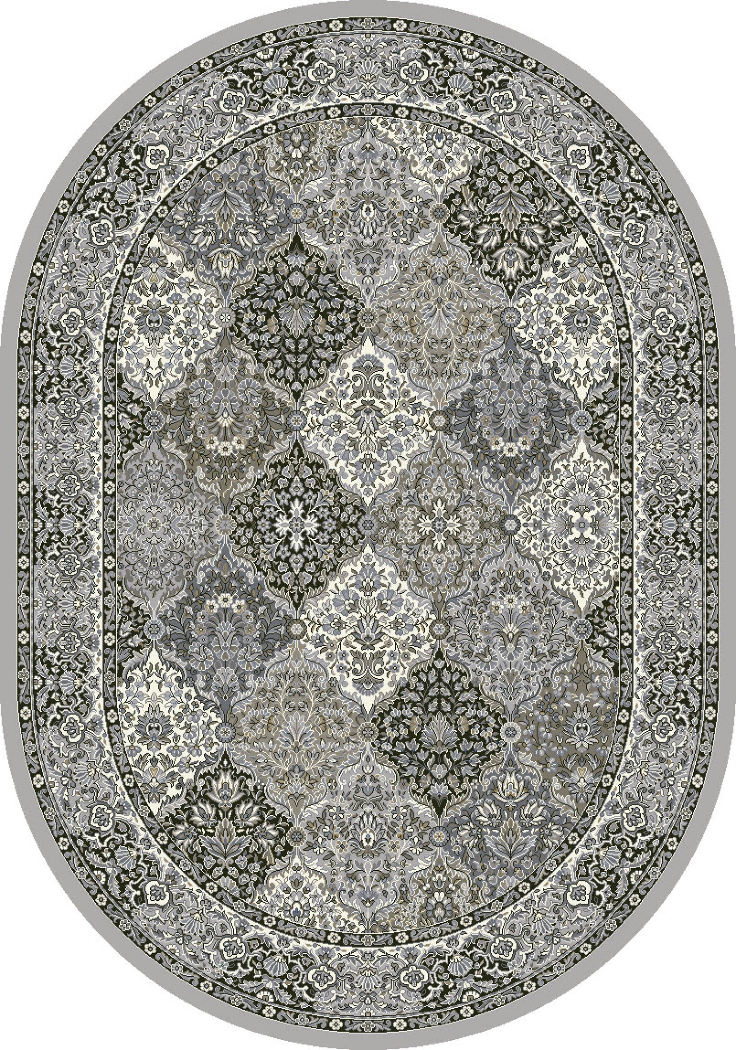 ANCIENT GARDEN 57008 Cream/Grey