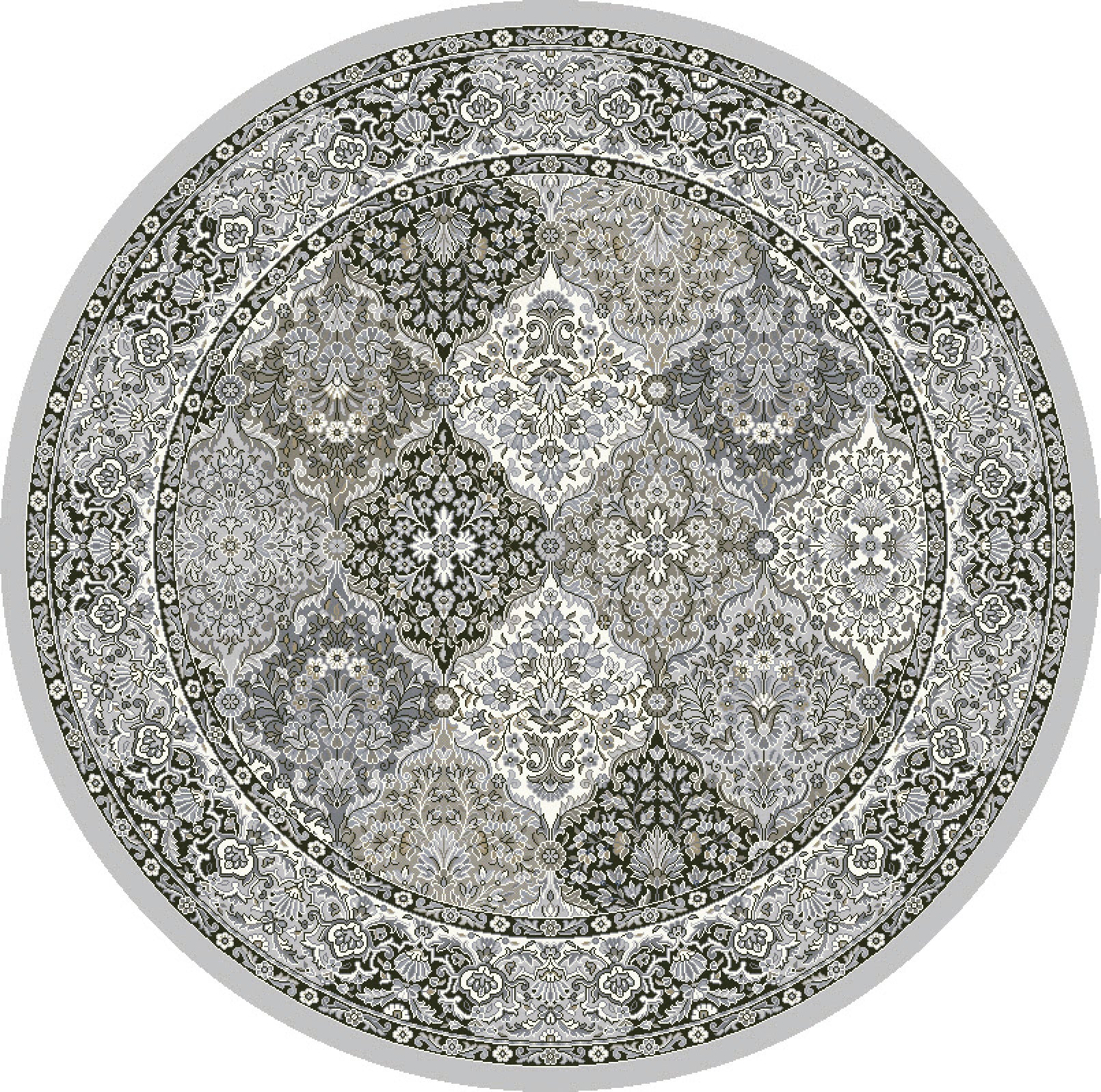 ANCIENT GARDEN 57008 Cream/Grey