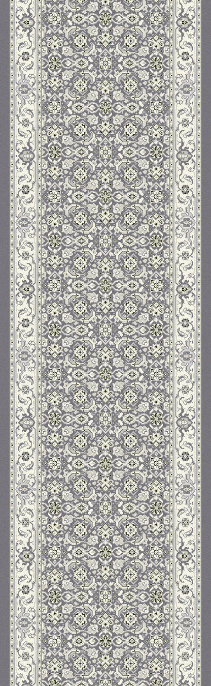 Ancient Garden Traditional Grey/Cream Classic Medium Pile Rug