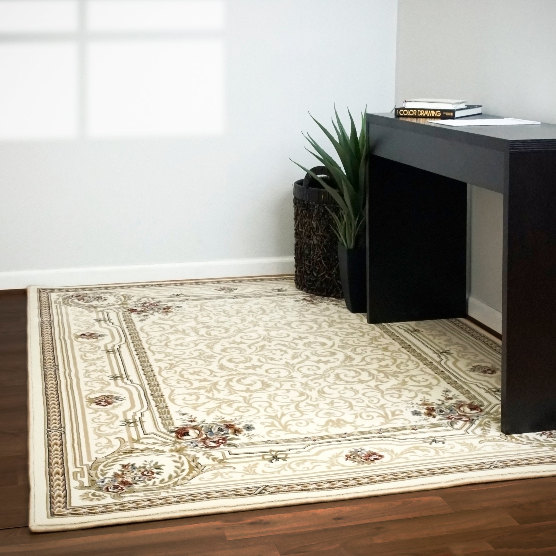 Ancient Garden Traditional Ivory Classic Medium Pile Rug