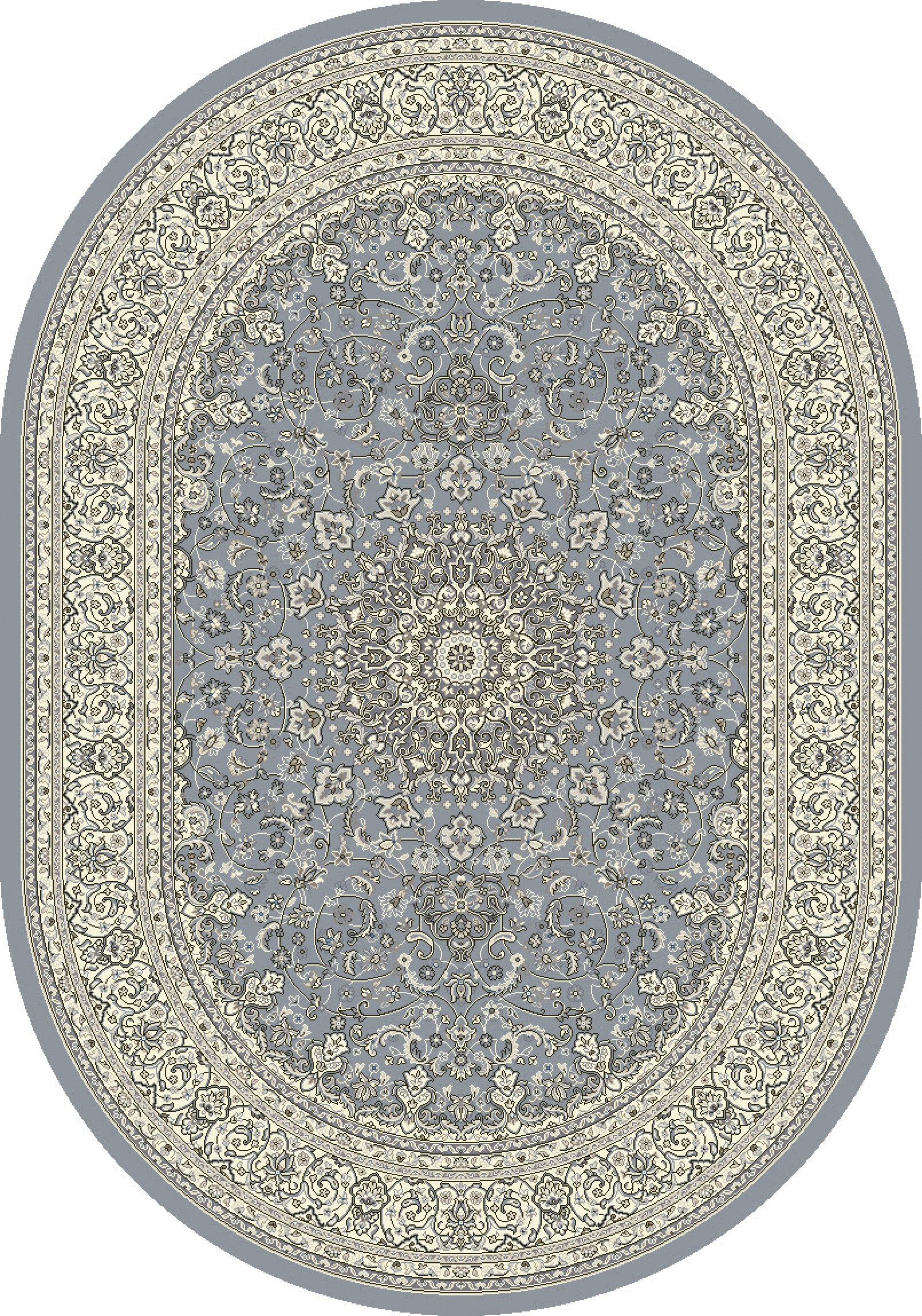 ANCIENT GARDEN 57119 Steel Blue/Cream