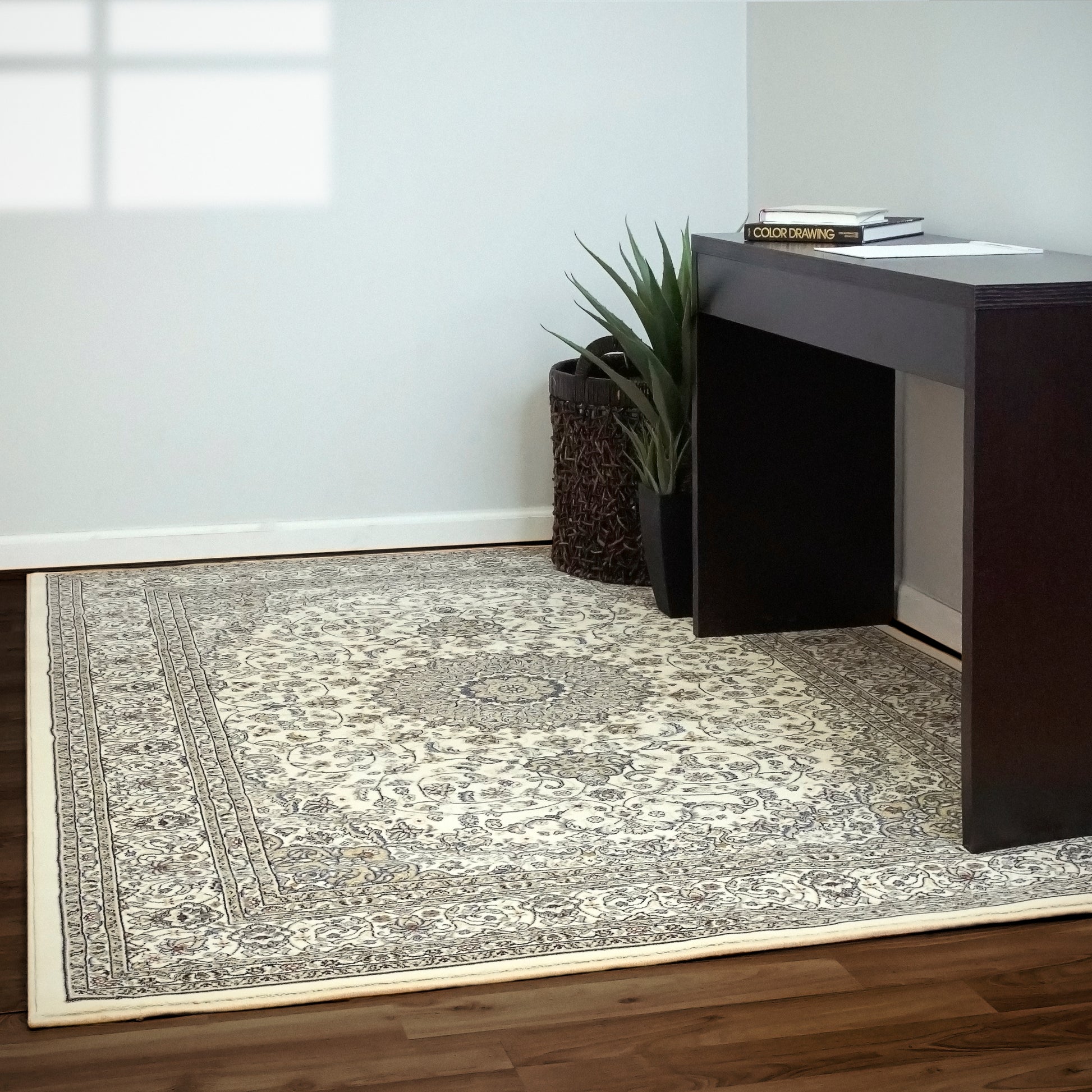 Ancient Garden Traditional Ivory Classic Medium Pile Rug