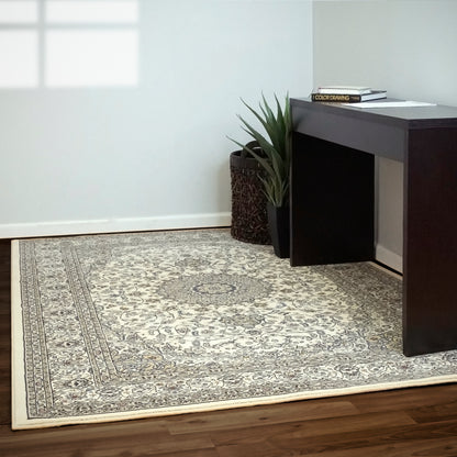 Ancient Garden Traditional Ivory Classic Medium Pile Rug