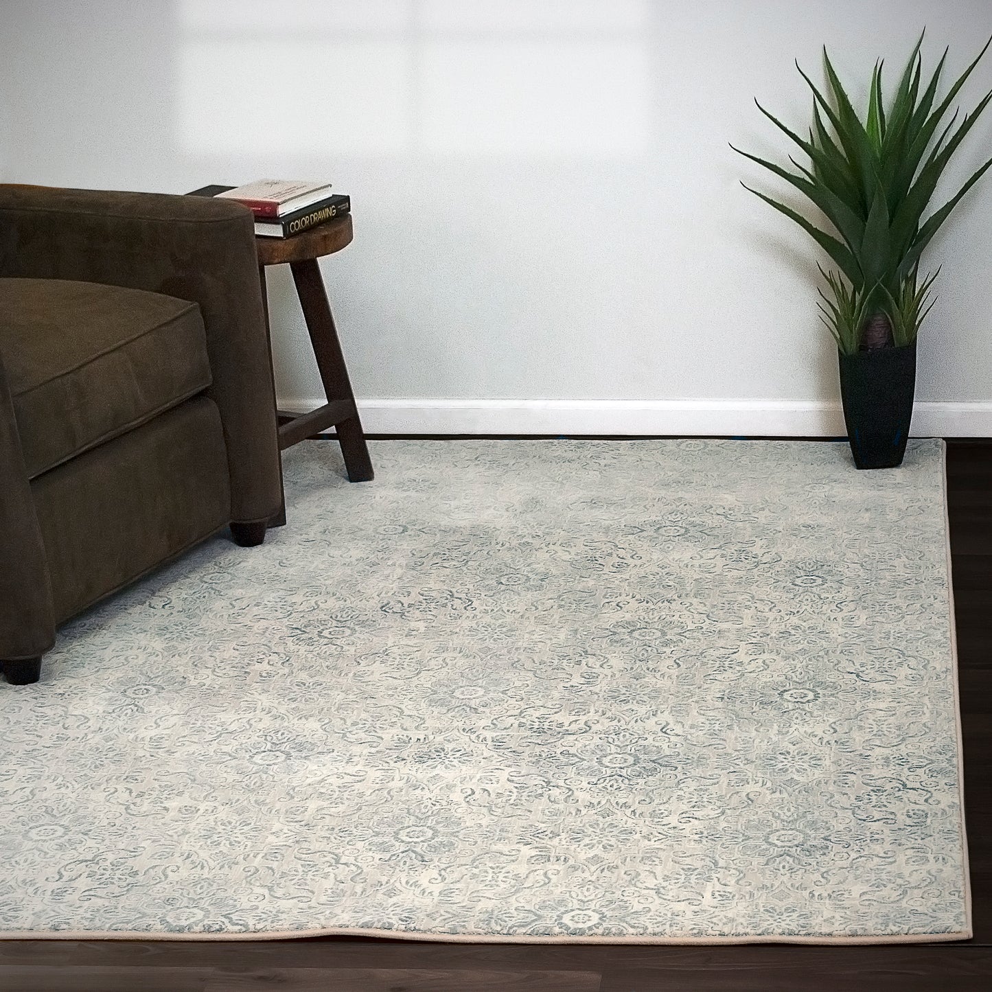 Ancient Garden Traditional Silver/Grey Classic Medium Pile Rug
