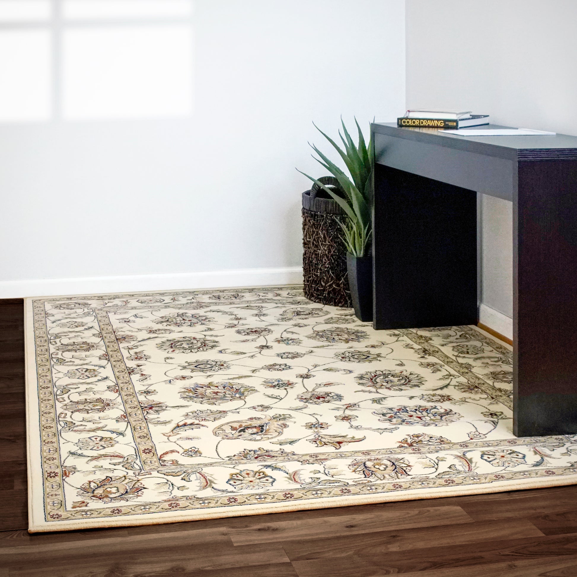 Ancient Garden Traditional Ivory Classic Medium Pile Rug
