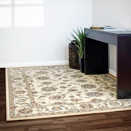 Ancient Garden Traditional Ivory Classic Medium Pile Rug