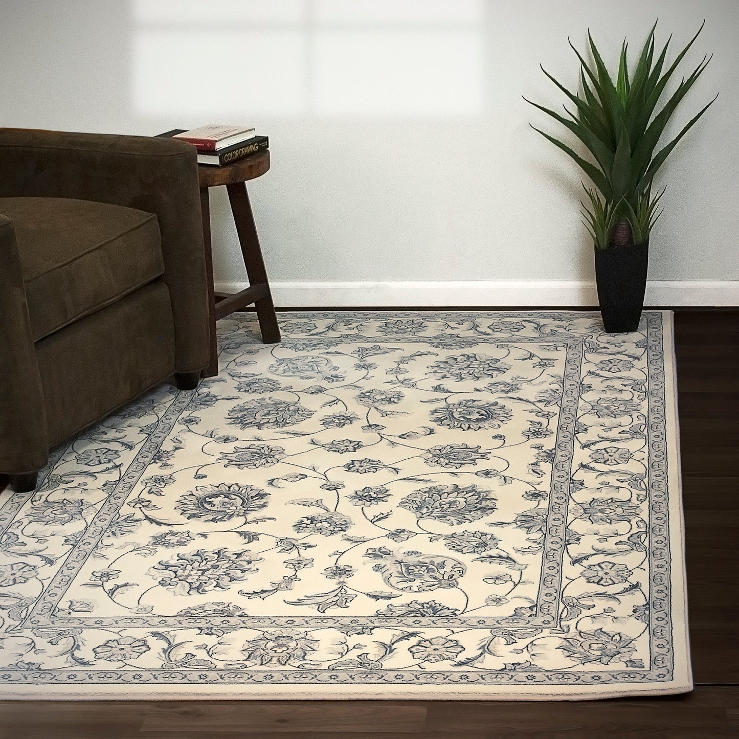 Ancient Garden Traditional Cream Classic Medium Pile Rug