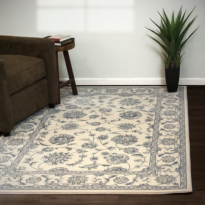 Ancient Garden Traditional Cream Classic Medium Pile Rug