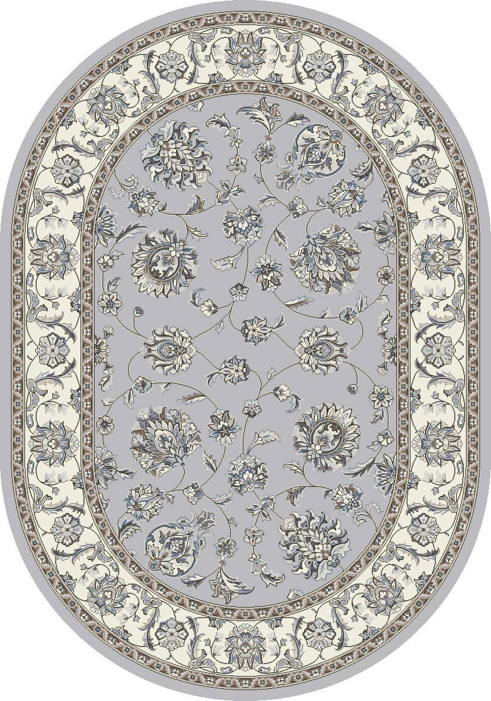 ANCIENT GARDEN 57365 Soft Grey/Cream