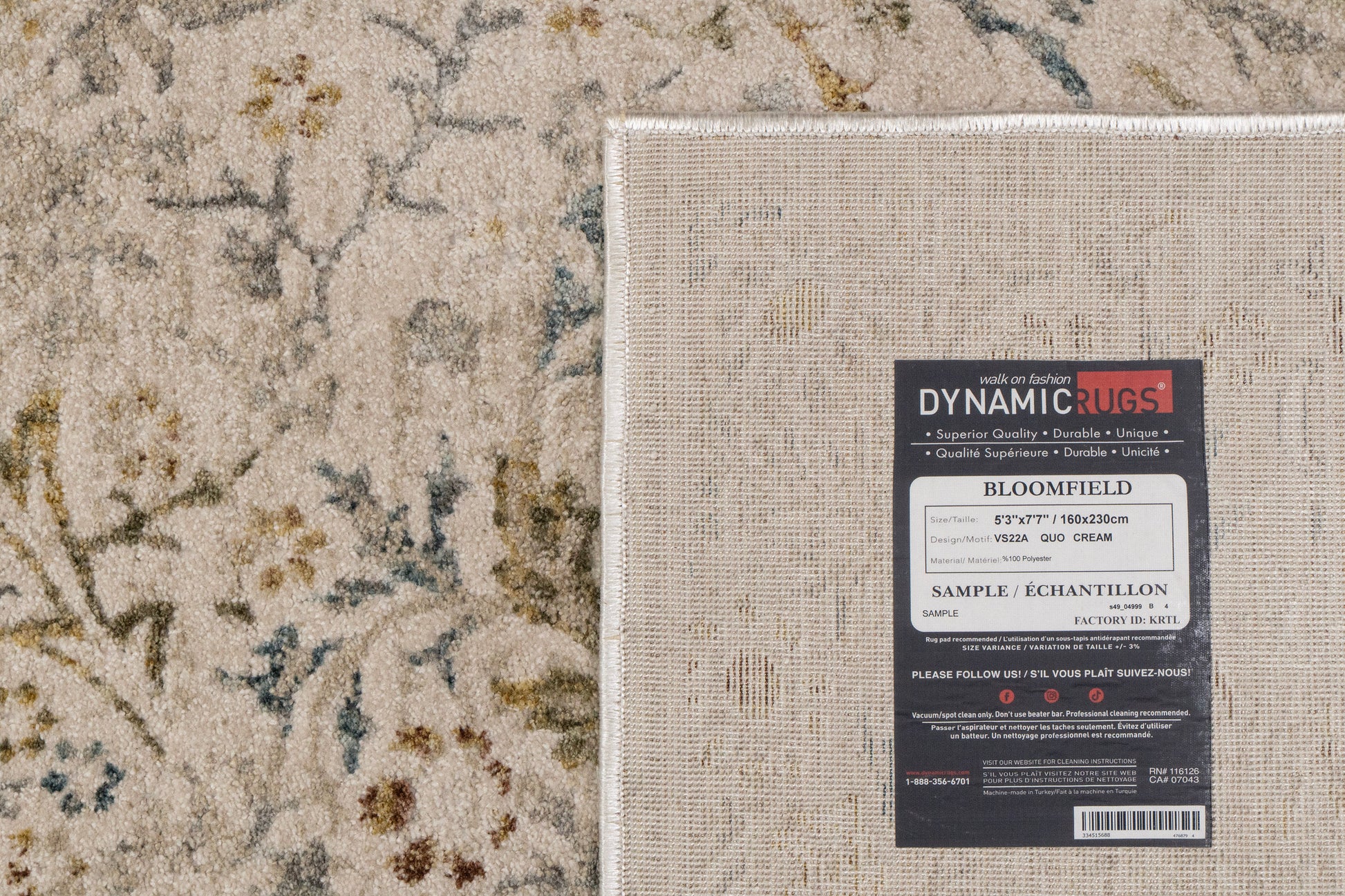 Bloomfield Transitional Cream/Multi Oriental Medium Pile Rug