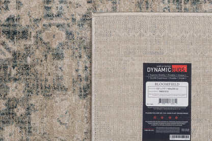Bloomfield Transitional Grey/Cream Oriental Medium Pile Rug