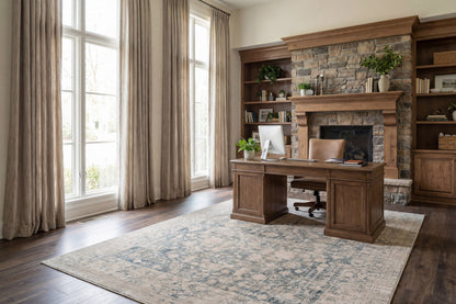 Bloomfield Transitional Grey/Cream Oriental Medium Pile Rug