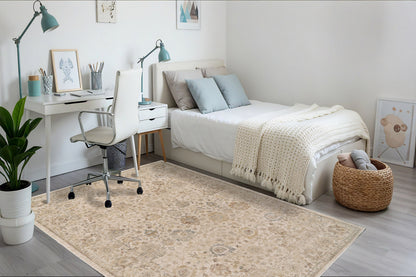 Bloomfield Traditional Beige/Grey/Cream Oriental Medium Pile Rug