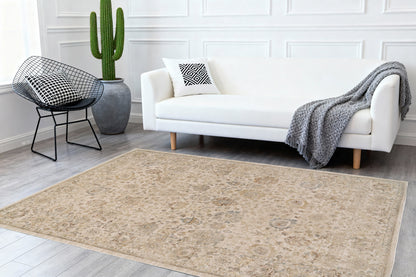 Bloomfield Traditional Beige/Grey/Cream Oriental Medium Pile Rug
