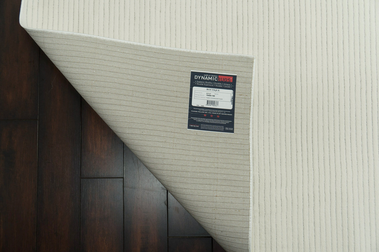Boutique Modern Ivory/Grey Striped Medium Pile Rug