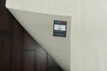 Boutique Modern Ivory/Grey Striped Medium Pile Rug