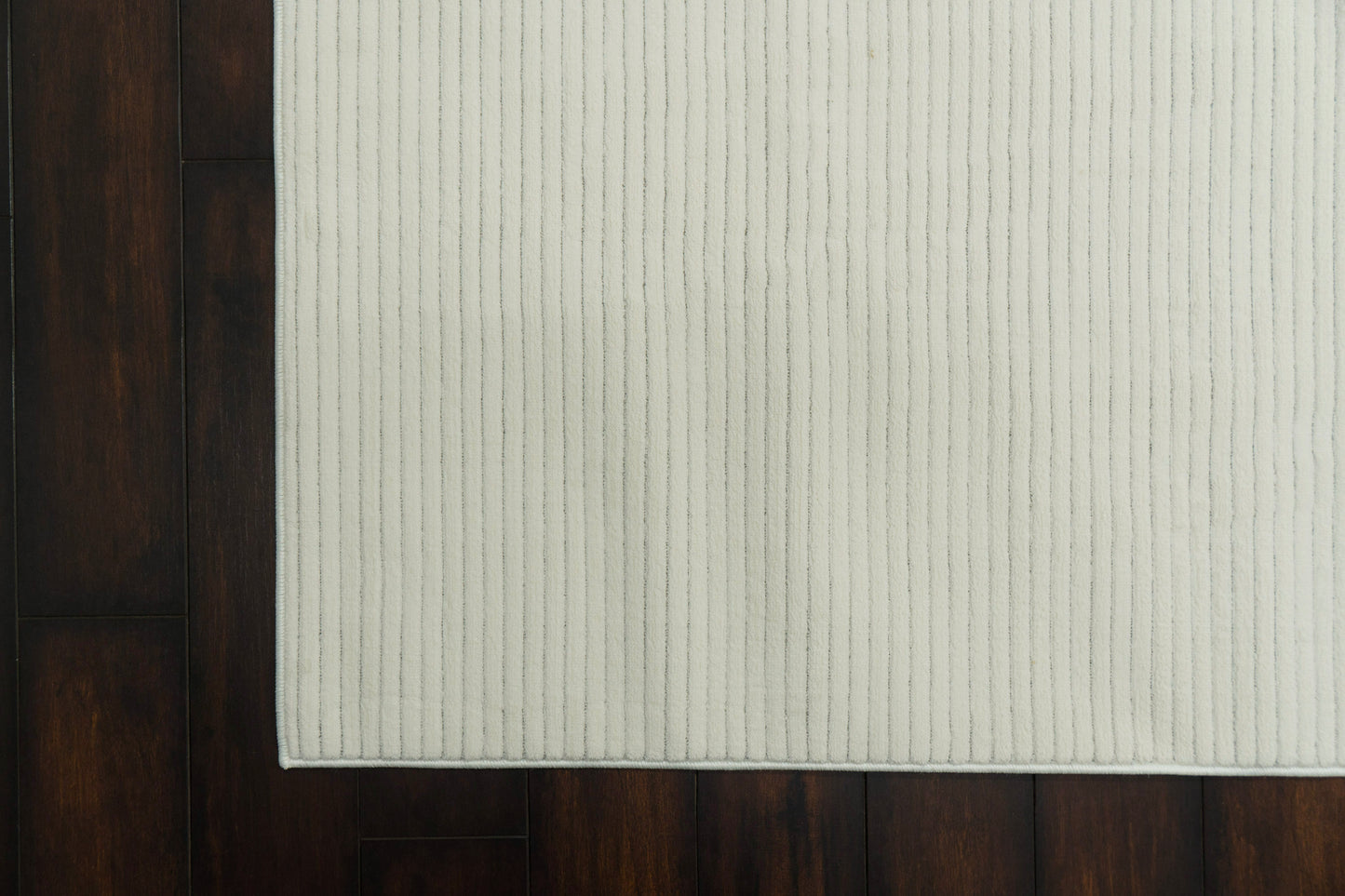 Boutique Modern Ivory/Grey Striped Medium Pile Rug