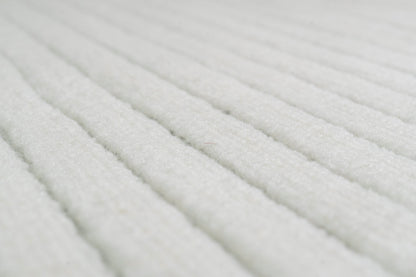 Boutique Modern Ivory/Grey Striped Medium Pile Rug