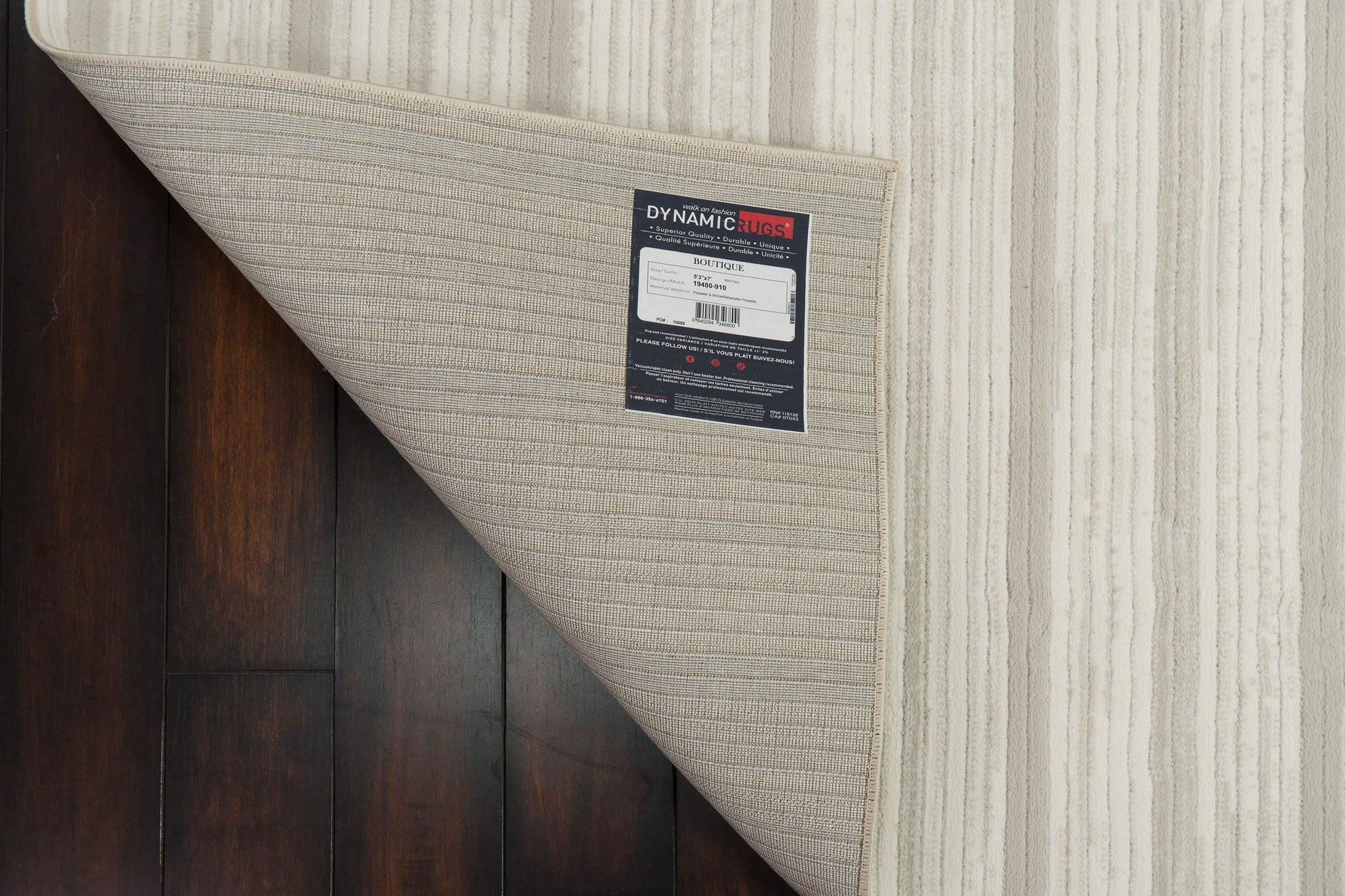 Boutique Modern Grey/Cream Striped Medium Pile Rug