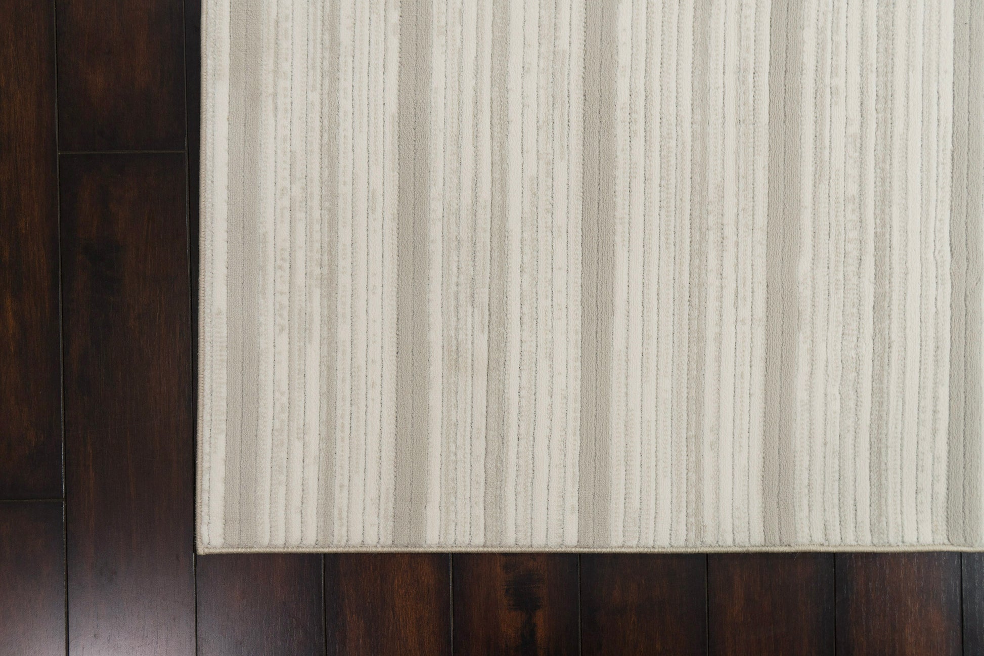 Boutique Modern Grey/Cream Striped Medium Pile Rug