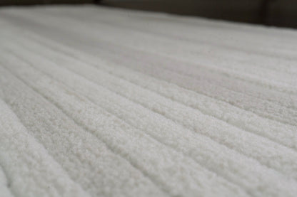 Boutique Modern Grey/Cream Striped Medium Pile Rug