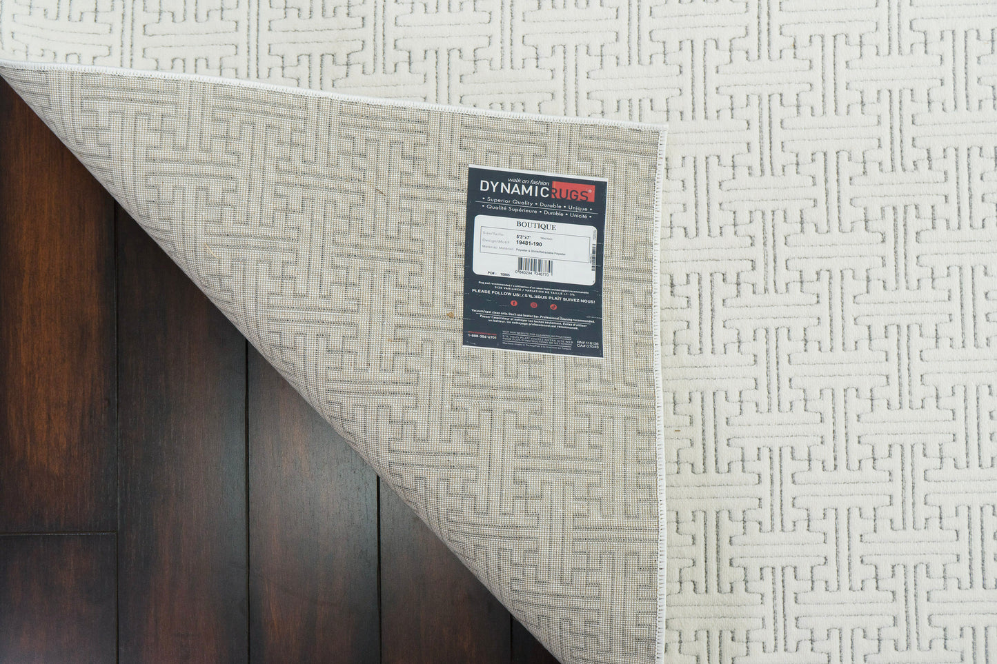 Boutique Modern Cream/Grey Geometric Medium Pile Rug