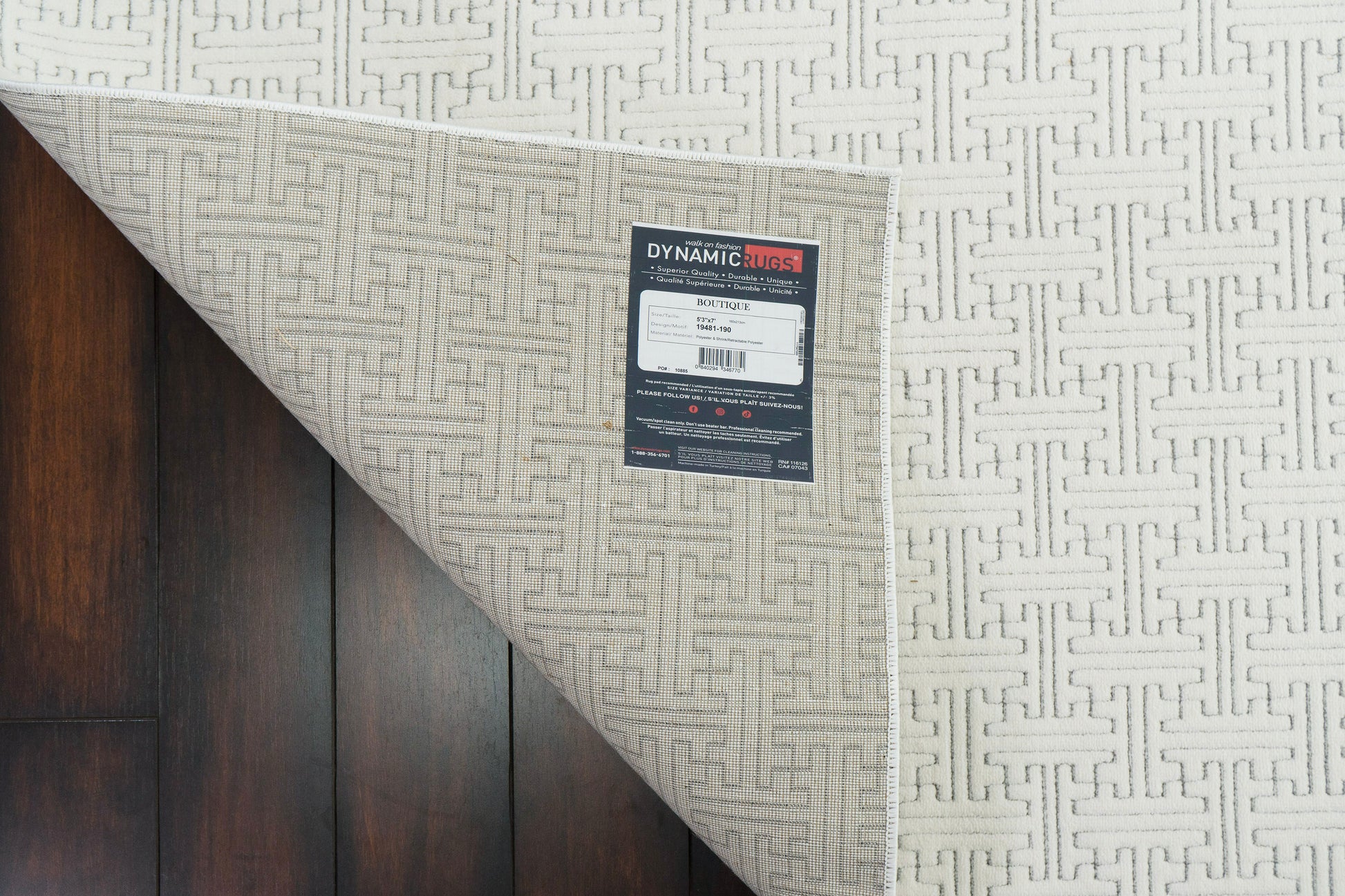 Boutique Modern Cream/Grey Geometric Medium Pile Rug
