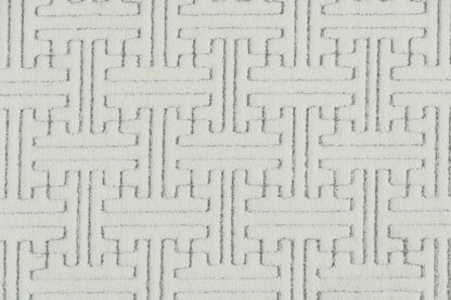 Boutique Modern Cream/Grey Geometric Medium Pile Rug