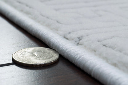 Boutique Modern Cream/Grey Geometric Medium Pile Rug