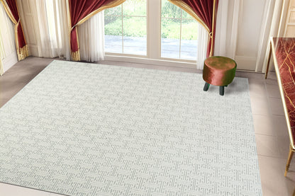 Boutique Modern Cream/Grey Geometric Medium Pile Rug