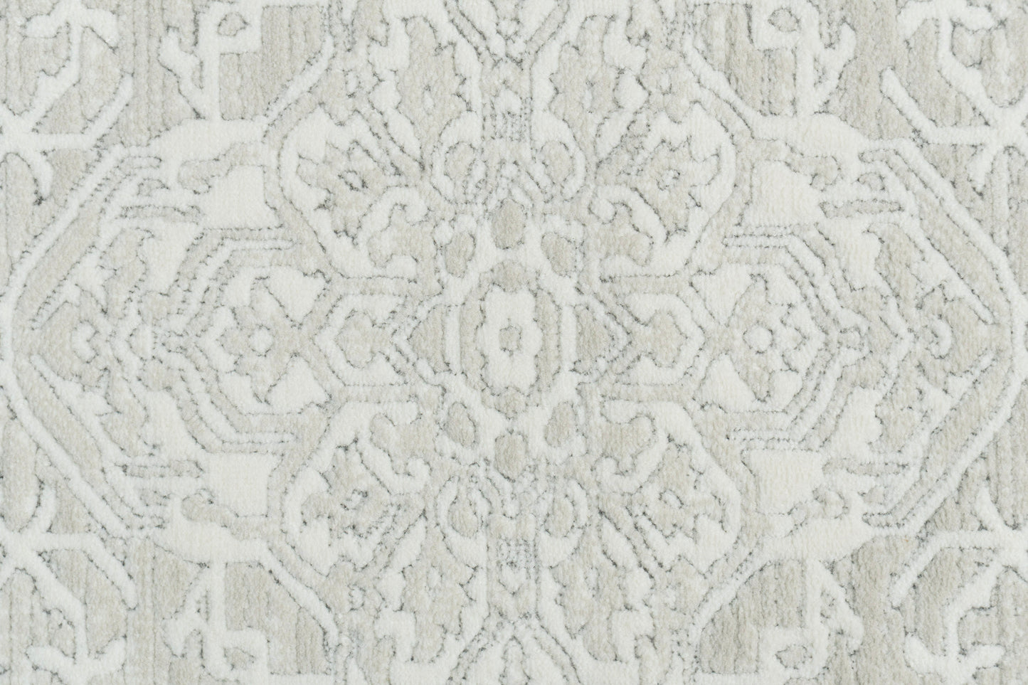 Boutique Traditional Grey/Cream Medallion Medium Pile Rug