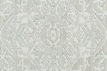 Boutique Traditional Grey/Cream Medallion Medium Pile Rug