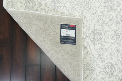 Boutique Traditional Grey/Cream Floral Medium Pile Rug