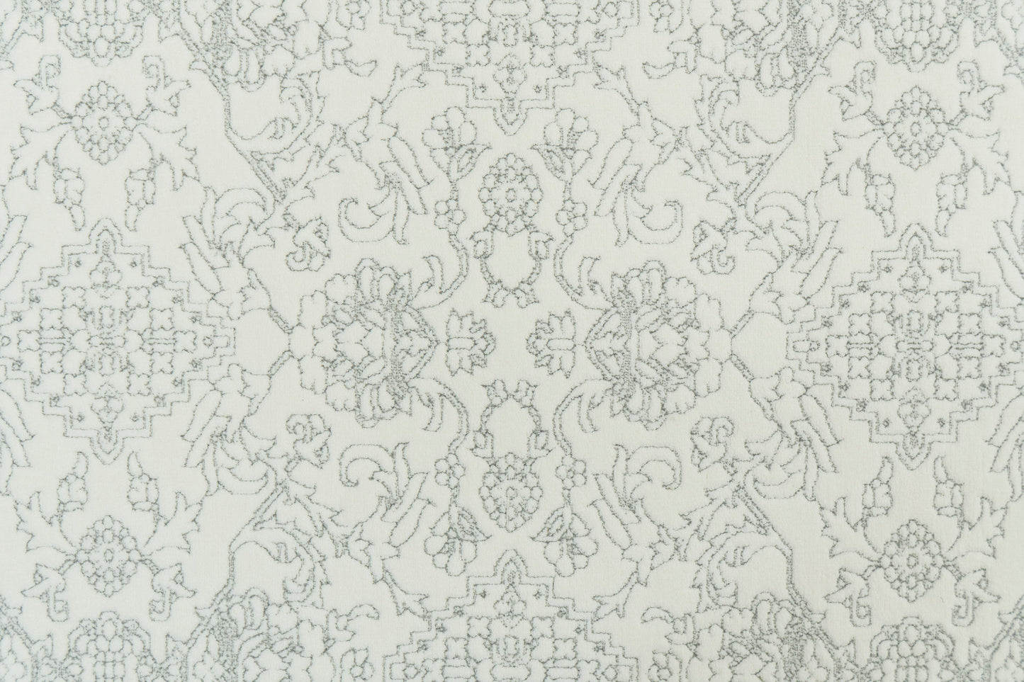 Boutique Traditional Grey/Cream Floral Medium Pile Rug