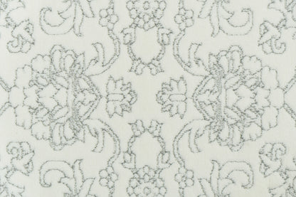 Boutique Traditional Grey/Cream Floral Medium Pile Rug