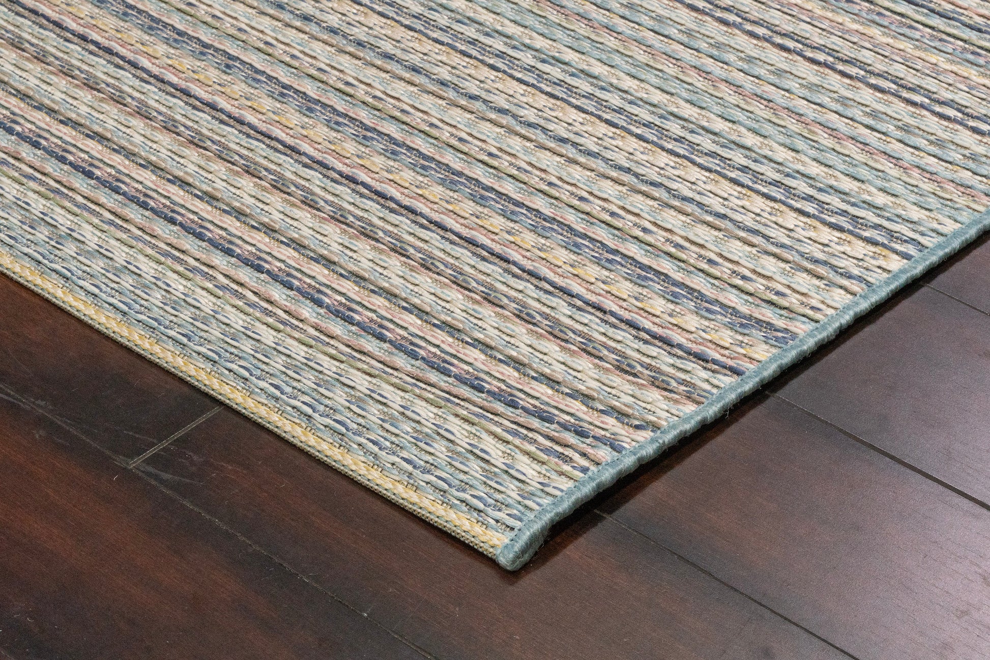 Brighton Contemporary Blue Modern No Pile Rug