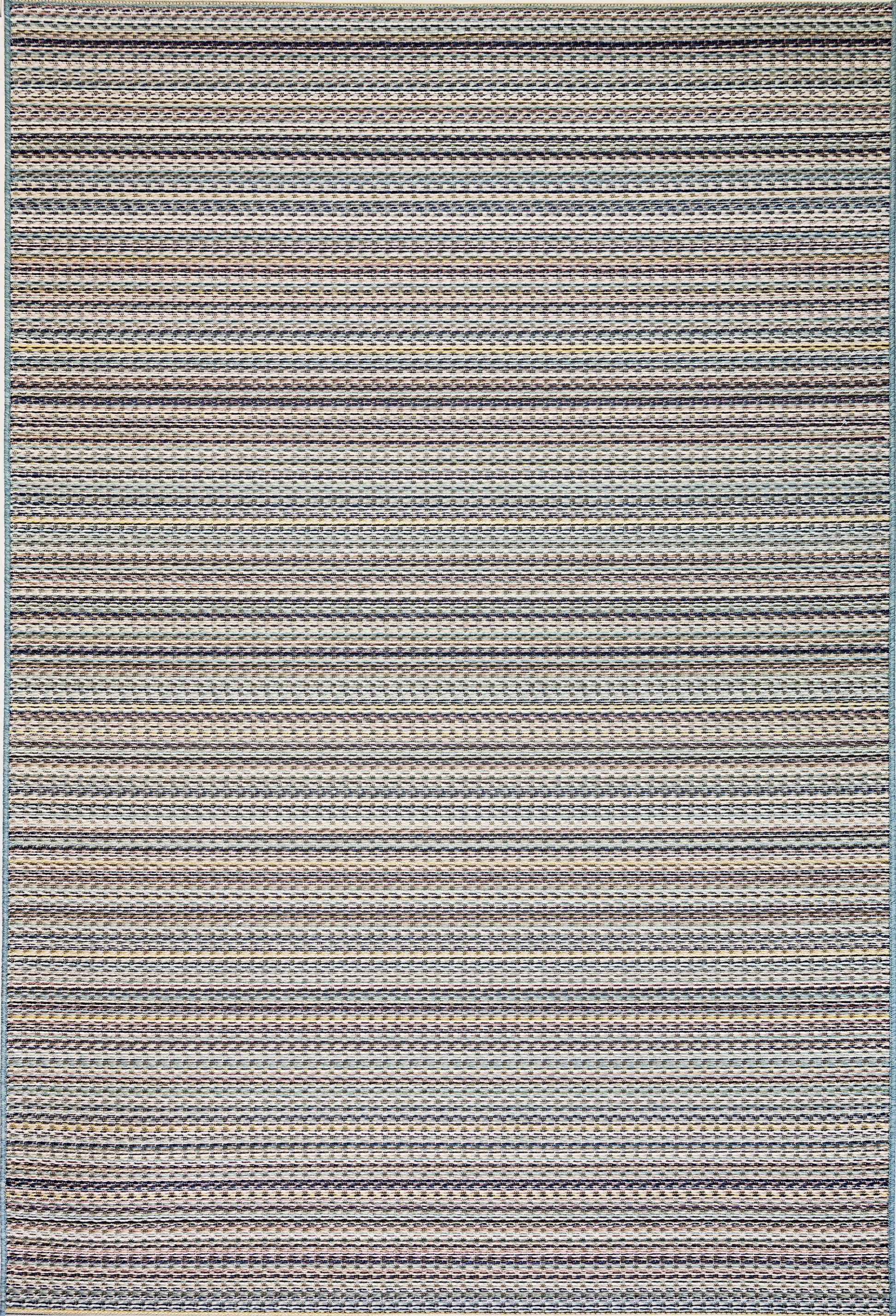 Brighton Contemporary Blue Modern No Pile Rug