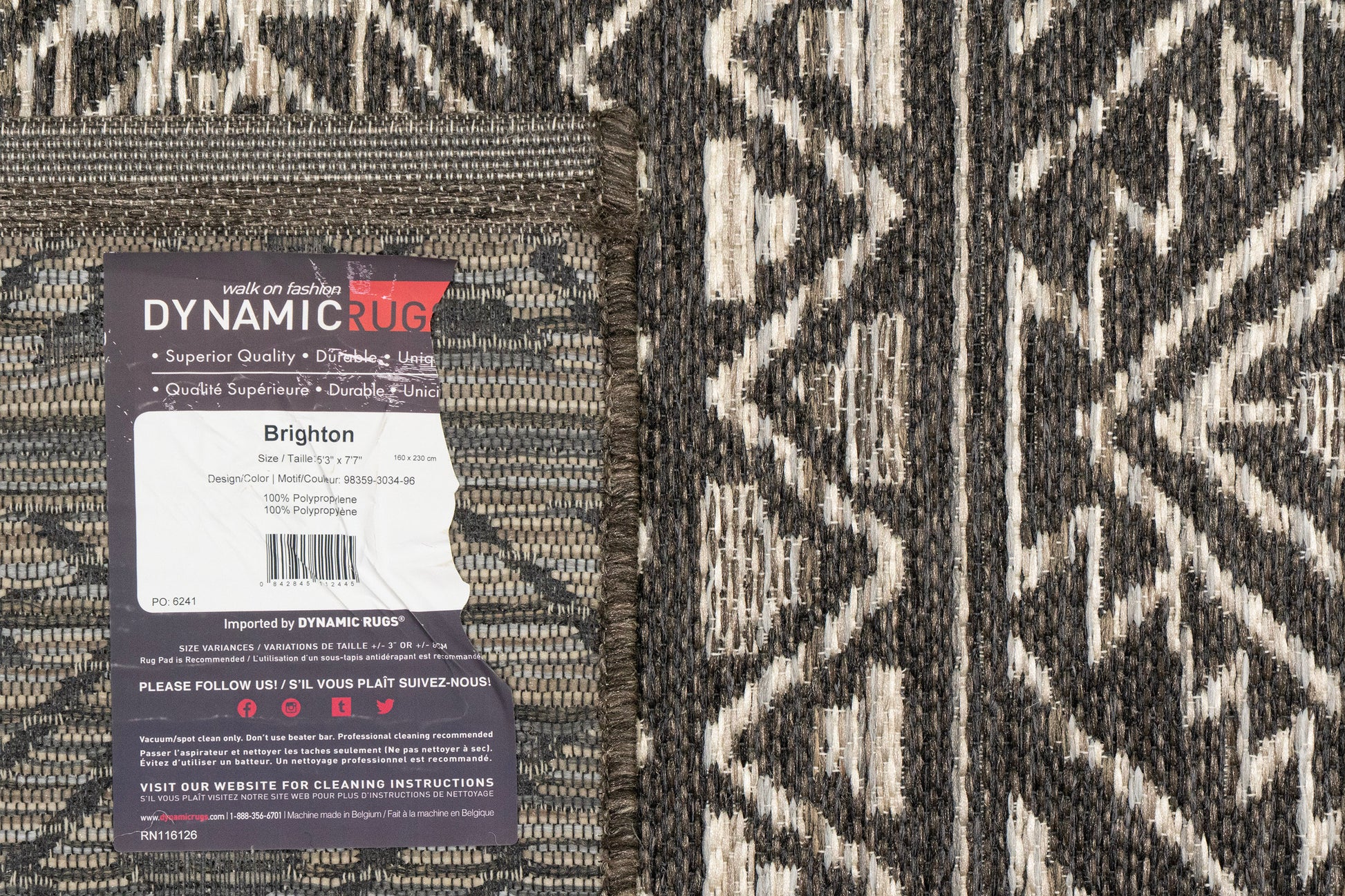 Brighton Contemporary Grey Modern No Pile Rug