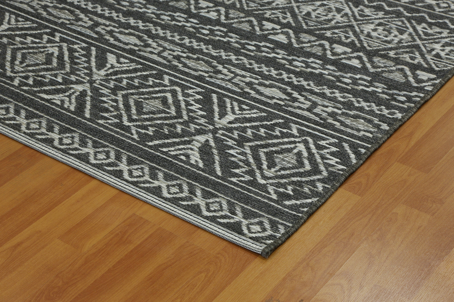 Brighton Contemporary Grey Modern No Pile Rug
