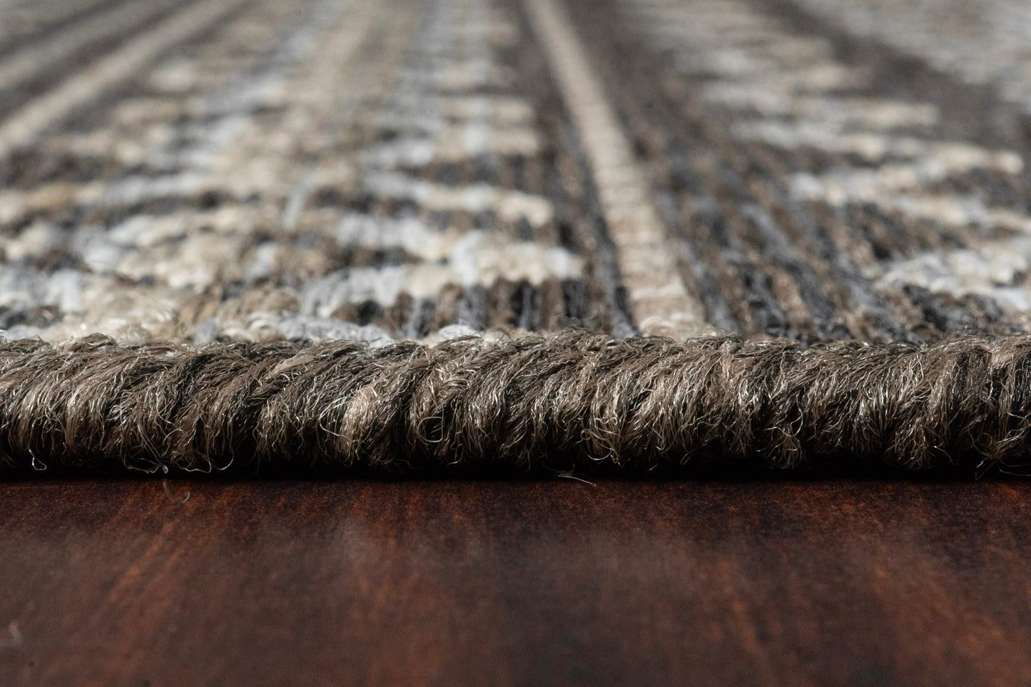 Brighton Contemporary Grey Modern No Pile Rug