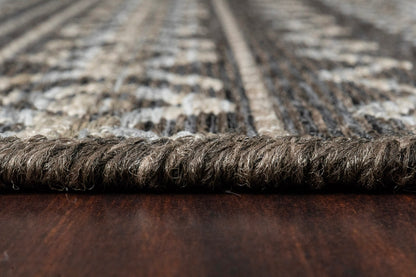 Brighton Contemporary Grey Modern No Pile Rug